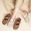 Fashion Shoes Low PU Rome TPR Hoof Heels Fabric Low Shoes TPR Rome Hoof Heels Fabric