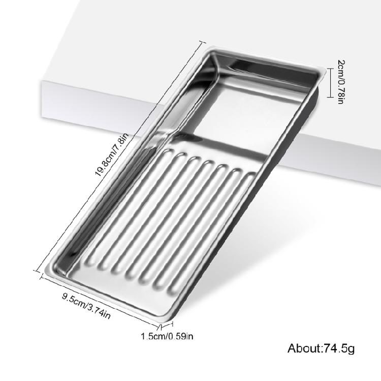 Salon Grade Nail Art Tool Disinfectings Tray Steel Build Spacious Interior Antisilp Base for Safe Sterilizations Tray