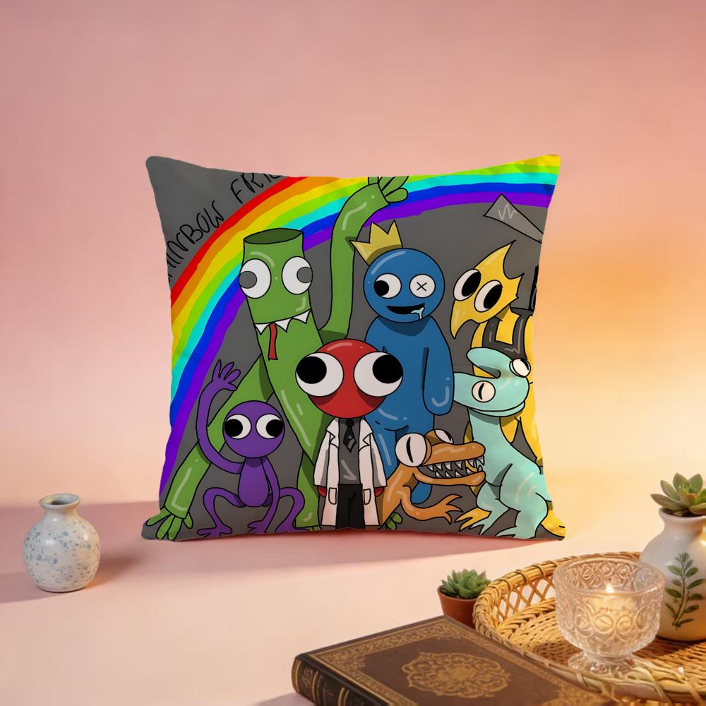 Beliebte RRainbow Friendsed Kissenbezug Premium Hautfreundlicher Kissenbezug Vielseitig für Zuhause Büro Reisen