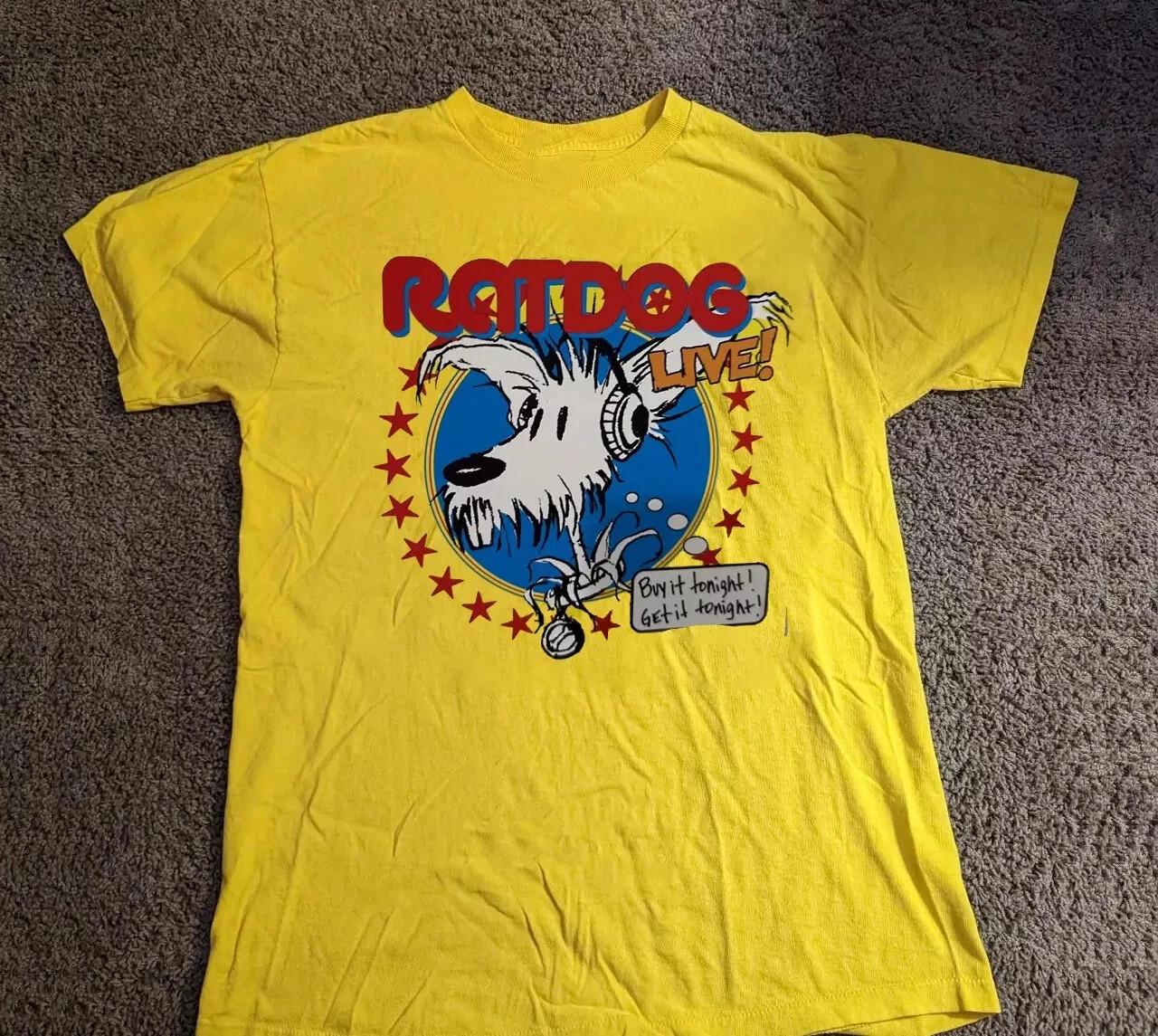 Collection Rat Dog Band Live Heavy Cotton Yellow Full Size T Shirt JU1013 XXXL