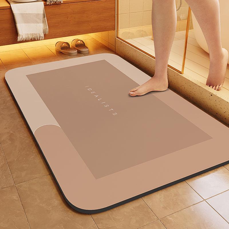 Highly Absorbent Floor Mat, Diatomaceous Earth Mat, Bathtub Mat, Anti Slip Carpet, Bathroom Kitchen Mat, Erasable and Washable Carpet