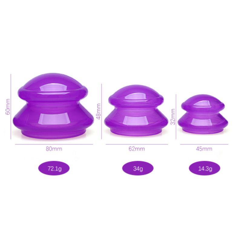 Silikon Vakuum Schröpfset Massage Körper Schröpfgläser Rücken Gua Sha Anti-Cellulite Hautstraffung Physiotherapie Gläser
