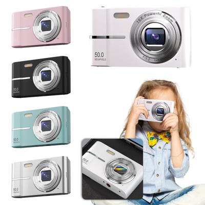 Digitalkamera, FHD 1080P, Digital Point, 50 MP für Vlogging mit 16-fachem Zoom, kompakt, klein für Kinder, Jungen, Mädchen, Teenager, Studenten, Senioren