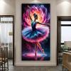 Ballet Dancer Pink Peony Large Size Diamond Painting Girl Blooming Flower Diy Full Square Round Drill Rhinestone Embroidery Mosaic Cross Stitch Kits