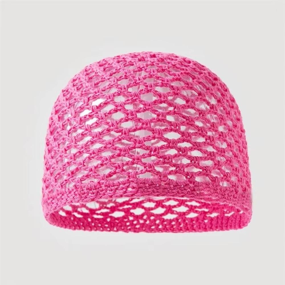 Cappello lavorato a maglia traforato Cappello all'uncinetto traforato Berretto alla moda Donna