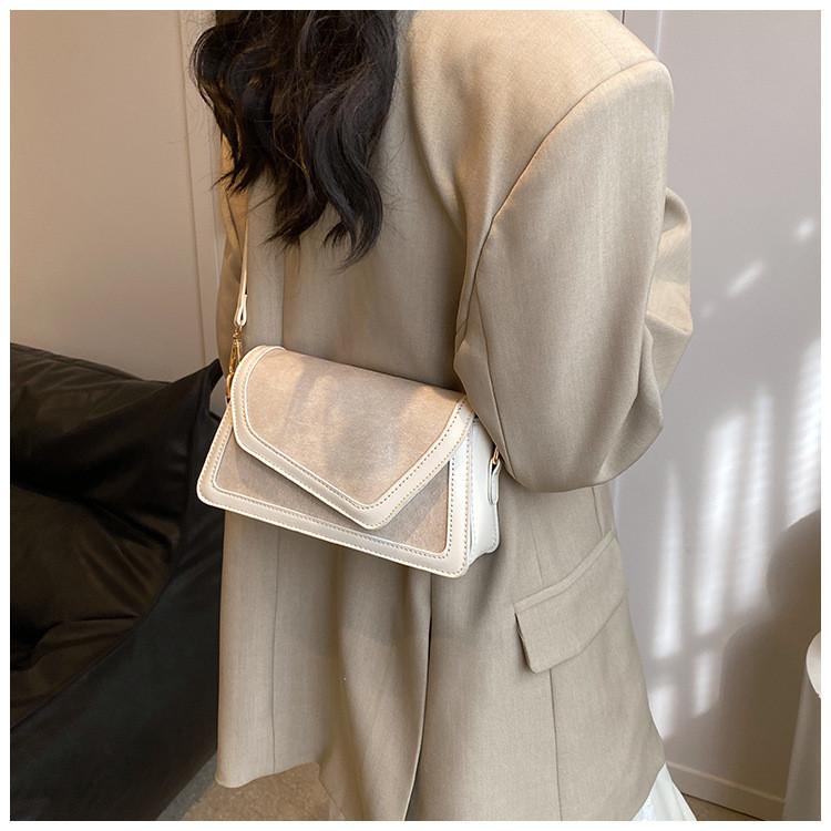 2024 New Vintage Square Crossbody Bag Simple Retro Shoulder Bag Women Fashion