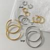 2024 European & American Minimalist Gold-Tone C-Shaped Hoop Earrings for Women