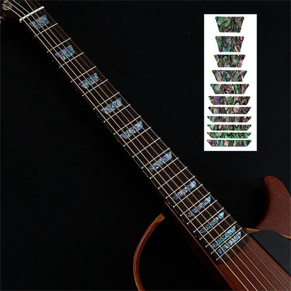 PET Gitarren Einlegeaufkleber Bassgitarrenaufkleber Gitarrenaufkleber Griffbrettaufkleber Kreuz Einlegeaufkleber