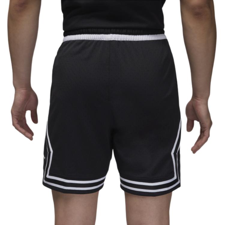 Jordan Dri-FIT Diamondsport Logo Outdoor Mid-Waist Elastic Drawstring Casual Shorts Men shorts Black White FV8613011
