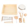Kids Musical Instrument Wooden Music Percussion Toy Set Educational Early Learning Toys for Children