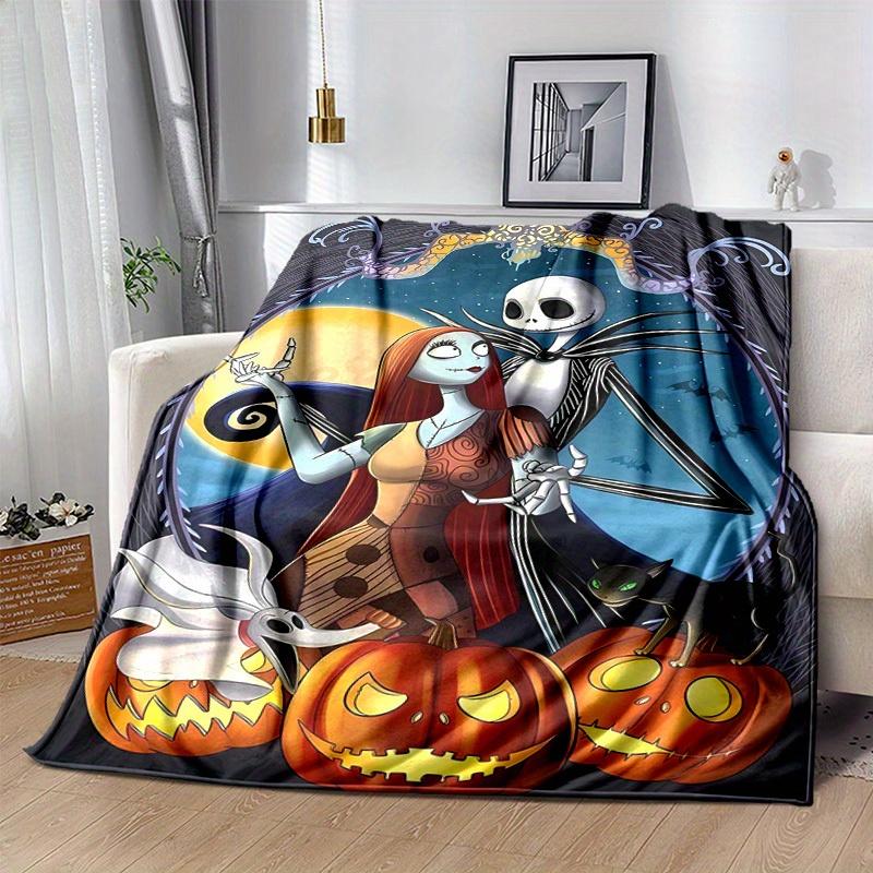1pc, Cozy Nightmare Before Christmas Home Decor Blanket: Perfect Gift for Bedroom, Living Room, Travel, Camping, Car