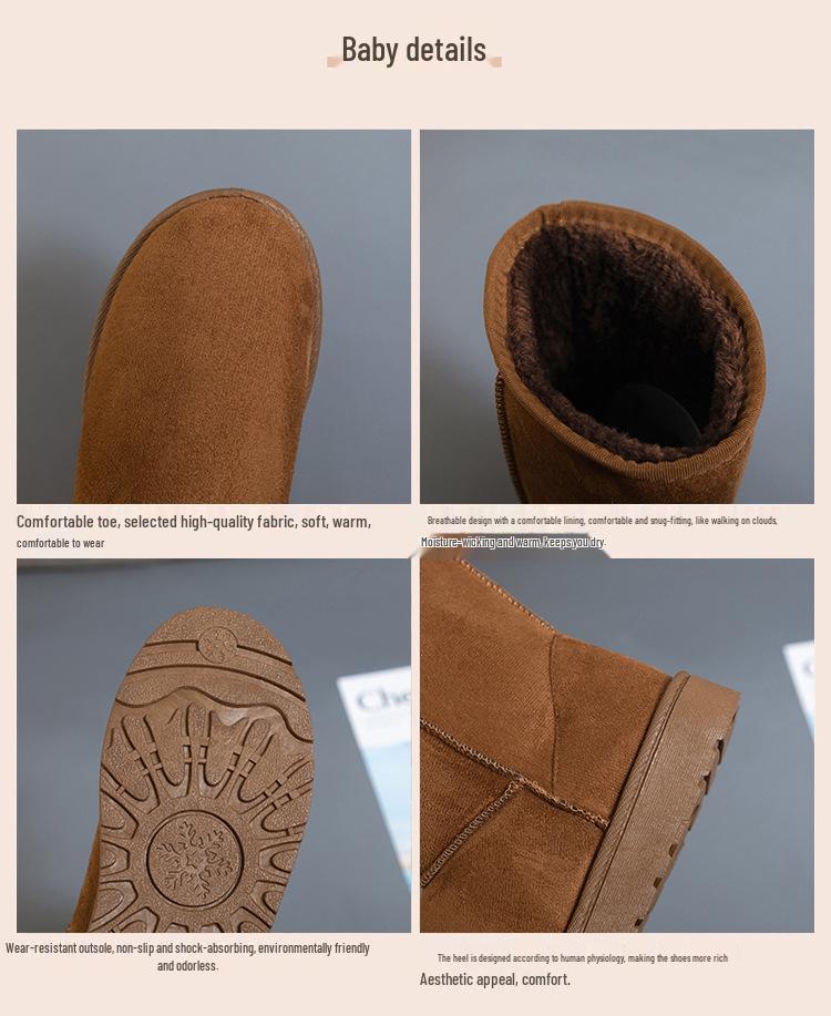 Winter High-Top Schneestiefel 2025: Damen- & Unisex-Baumwollstiefel in großen Größen