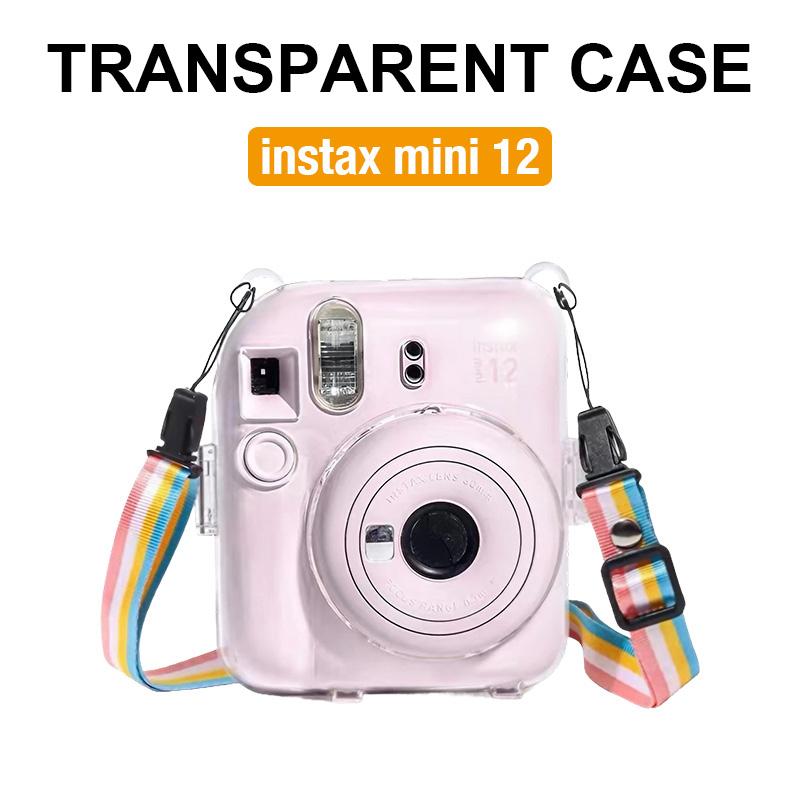 [Film Lab] Instax Mini 12 Transparent Case Camera Protective Case with Strap CAA01