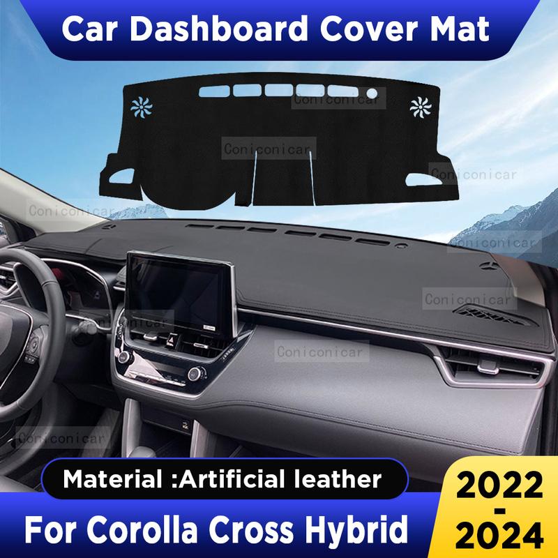 For Toyota Corolla Cross -2024 Car Dashboard Cover Mat Dash Board Sun Shade Pad Anti-UV Artificial Leather Accessories