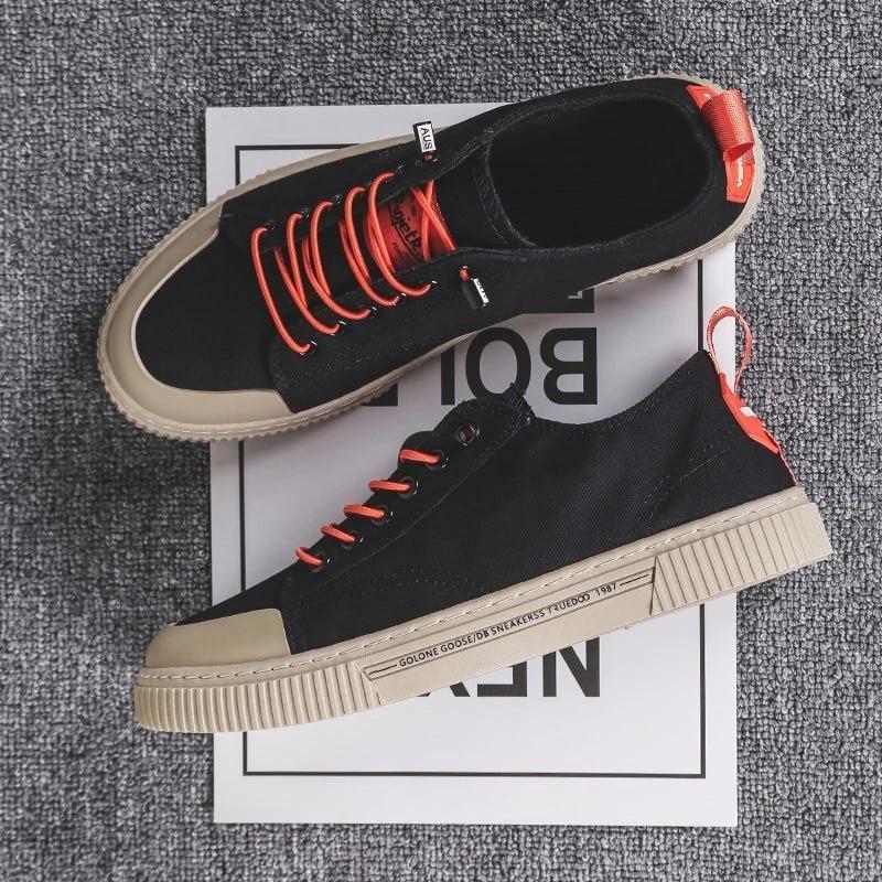 

Модные мужские туфли, летние легкие дышащие парусиновые туфли, повседневная обувь на плоской подошве 44