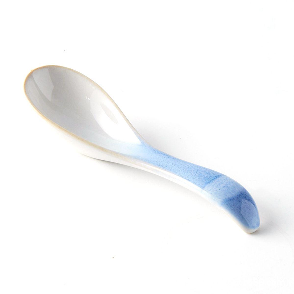 

Baby Kids Japanese Style Ceramic Eating Mixing Kitchen Utensil Soup Spoons Tableware Cutlery D