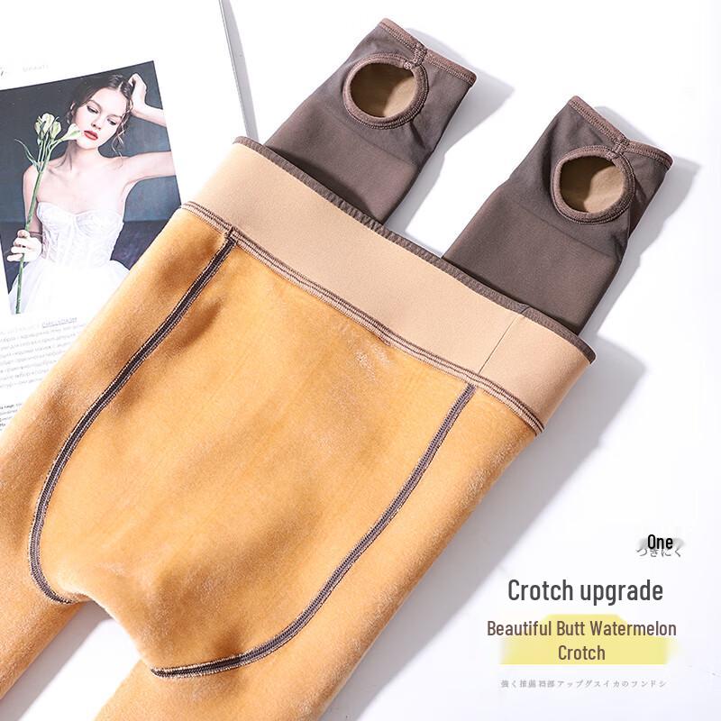 Langsha Women's Sheer Fleece-Lined Leggings