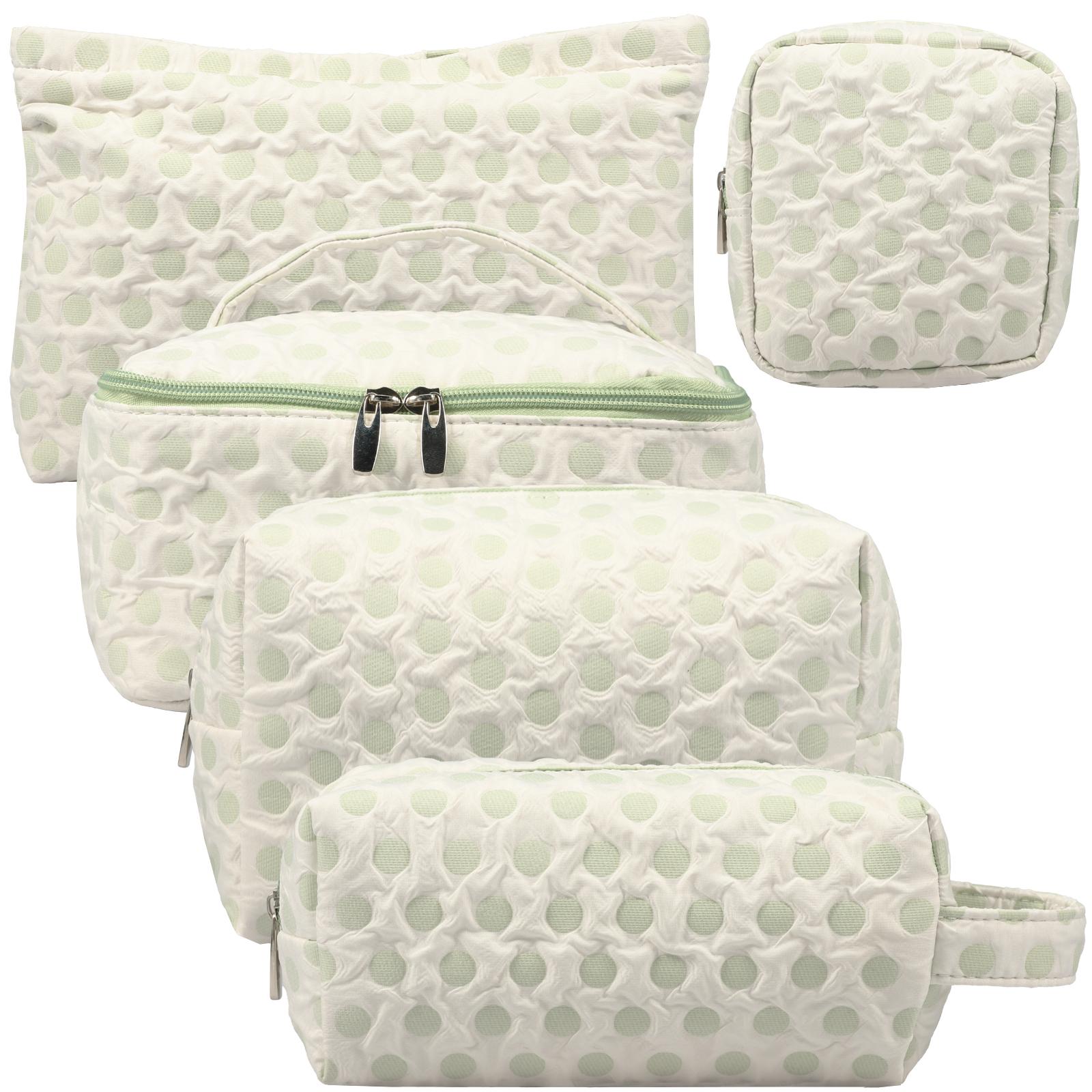 

5Pcs Makeup Bag Set Women Zipper Cosmetic Organizer Pouch Portable Travel Toiletry Bag Printed Small Makeup Purse