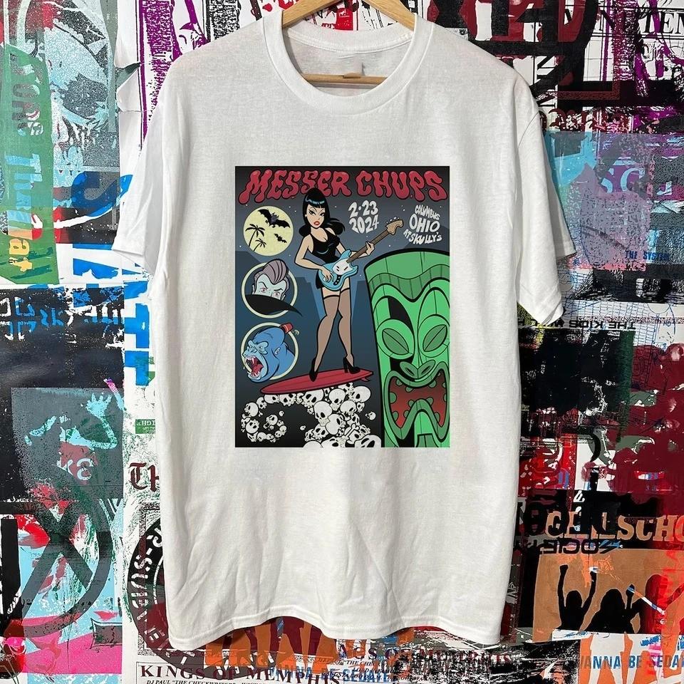 Messer Chups Band Live In Concert Белая  Полный Размер S-5XL BT1955 Унисекс Футболка XXXXL