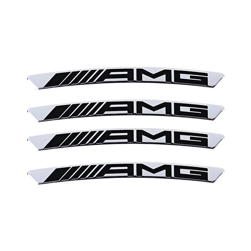 GLC GLB 4pcs AMG Emblem Car Wheel Sticker Rims Cover Decal Accessories For  Mercedes Benz Brabus Smart Maybach W204 GLC CLA W20