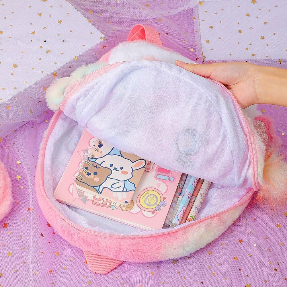 School Bags Plush Small Knapsack Cute Plush Animals Backpack For Children Kids Cartoon Backpacks Kawaii Plush Purses Little Girl