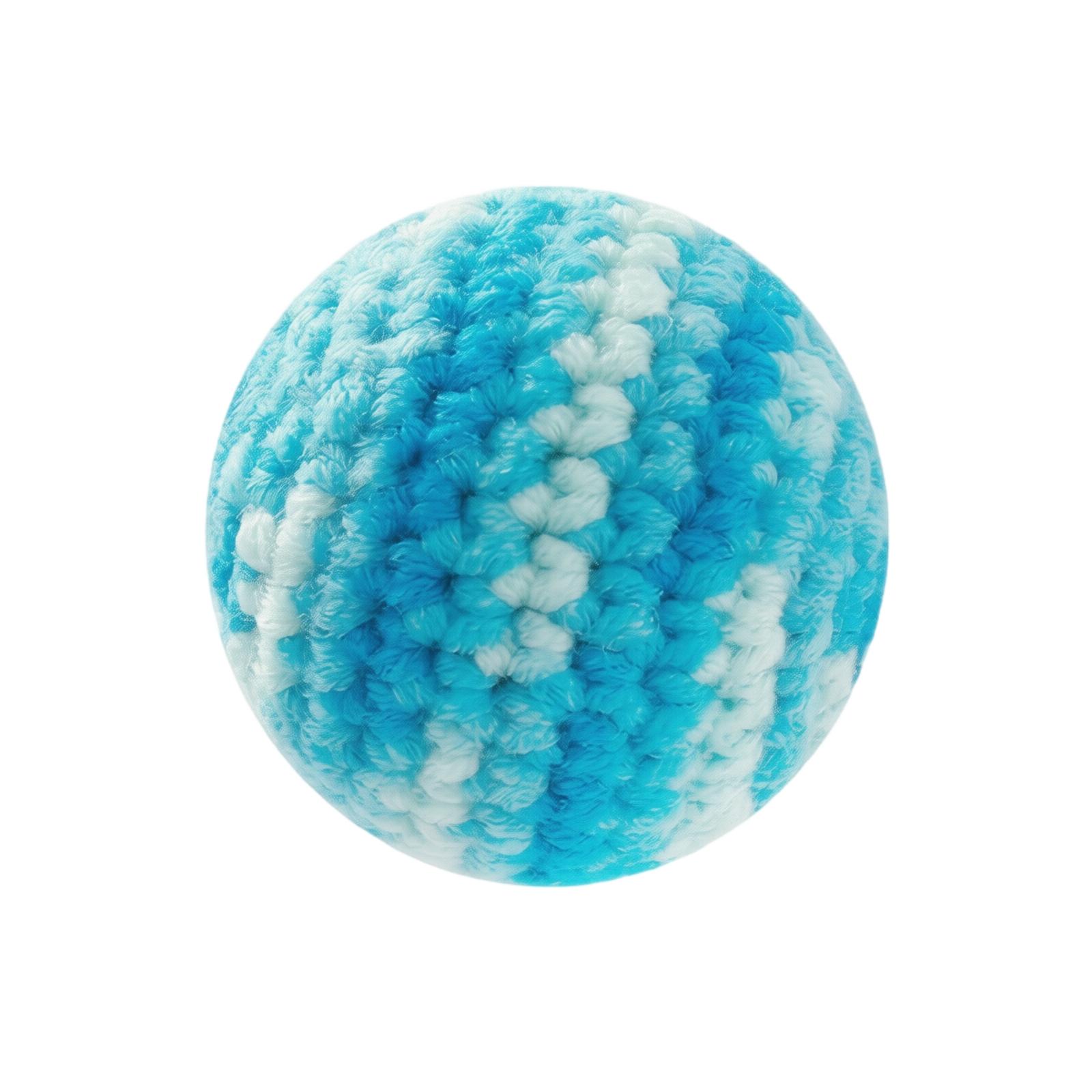 

Handmade Crochet Cat Toy Ball with Bell Soft Yarn Material Durable and Lightweight for Interactive Pet Play and Exercise One Size синій