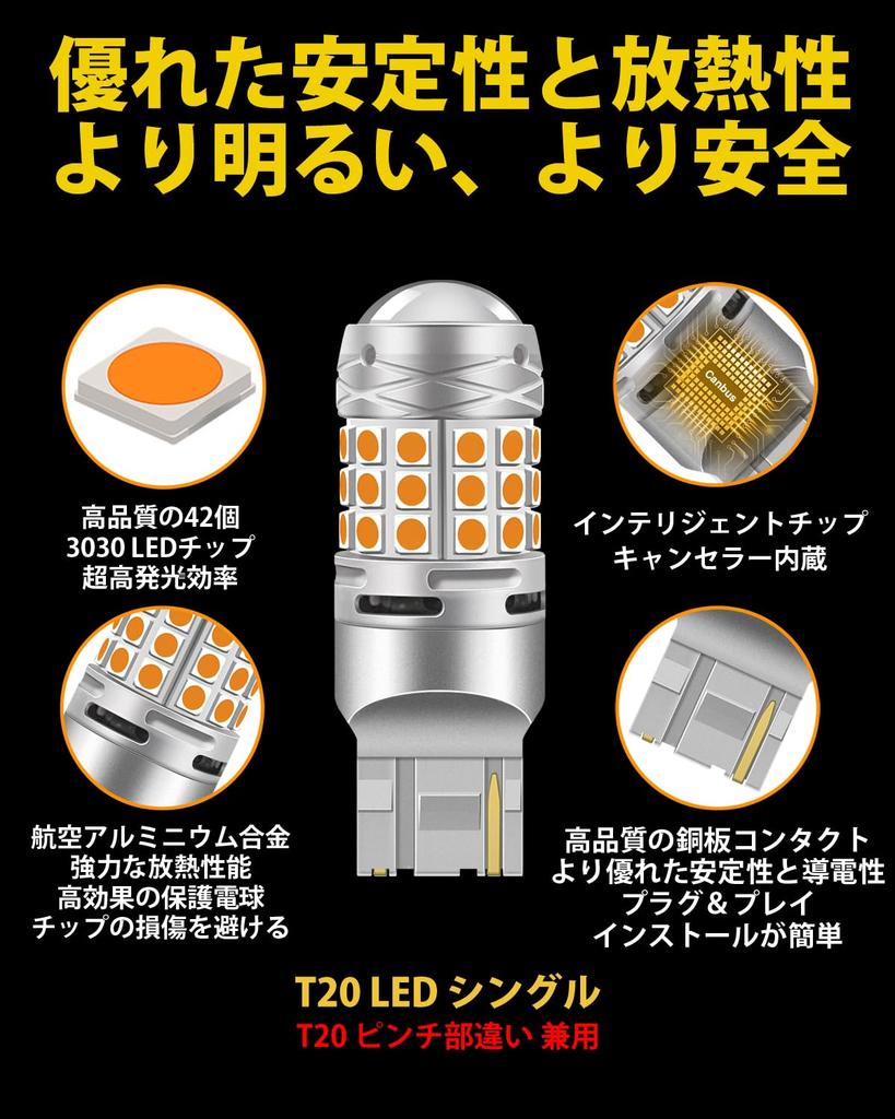 RUICC T20 LED Turn Signal, For 12 V - 24 V Cars, High Fla