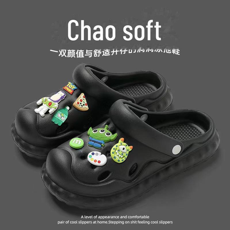 

Милые женские нескользящие сандалии с толстой подошвой для летней носки в помещении и на улице 38-39