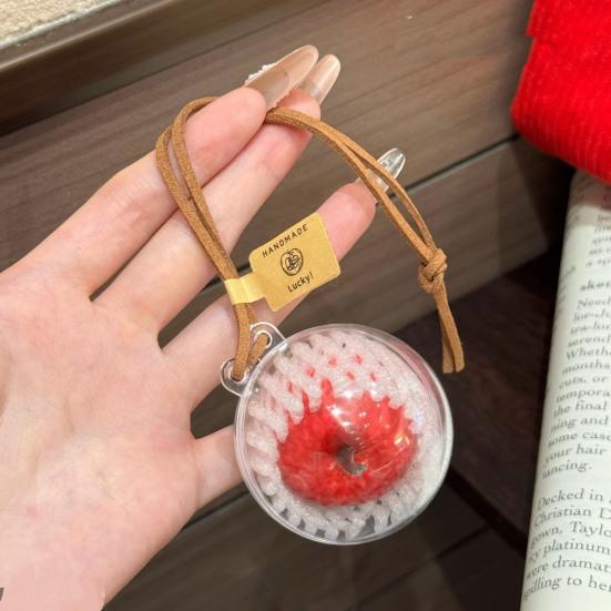 Portachiavi Ciondolo a Forma di Frutta Borsa Ciondolo Frutta Simboleggiante Fascino Portachiavi Simulazione Sicurezza Decorazione Auto