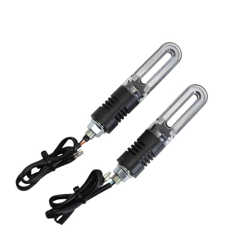 2PCS Motorcycle Turn Signal Lights Motorbike Lights Universal LED Motorbike Turning Indicators Daytime Running Waterproof 12V
