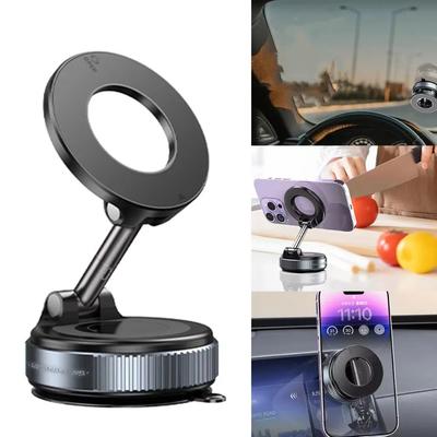 Foldable Strong Suction Stand Vacuum Magnetic Car Phone Holder New Phone Bracket  Car