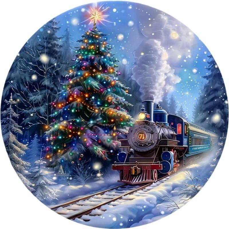 Hexenbesen Halloween Schild, Runde Aluminium Wandplakette 20x20cm