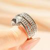 Women's Wide Band Micro-Paved Zircon Ring - Fashionable, Luxurious, Trending Statement Jewelry