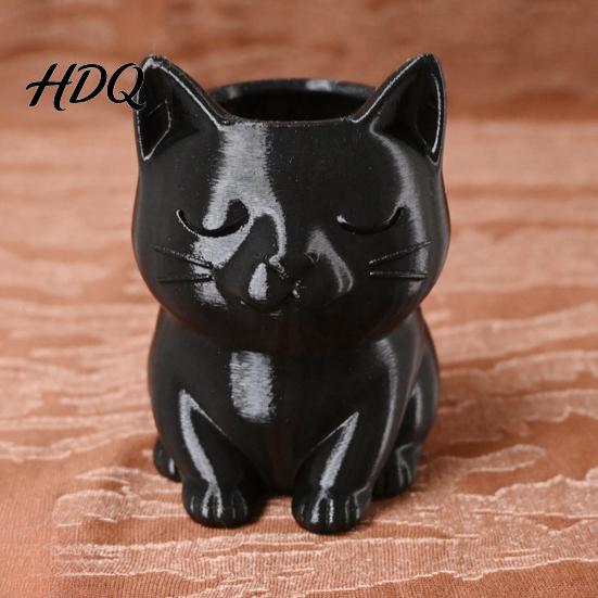 Healing Desk Decor Cat Pen Holder Cute Kitty Organizer for Stationery Storage