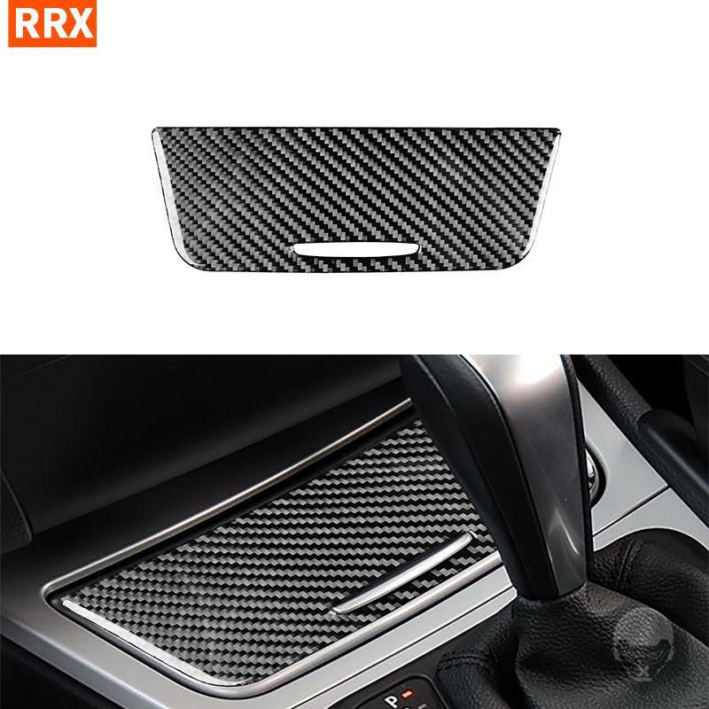 For BMW 1 Series E81 E82 E87 E88 2008-2013 Carbon Fiber Stickers Gear Shift Panel Sstorage Box Cover Styling Interior Accessory