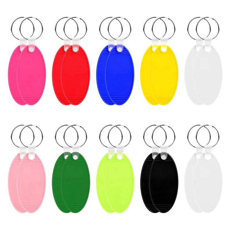 

AEE4-20Pcs Motel Keychain Blanks, Sublimation Keychain Blanks DIY Key Chains Supplies For Hotel Room Number Tag, (Oval) разноцветный