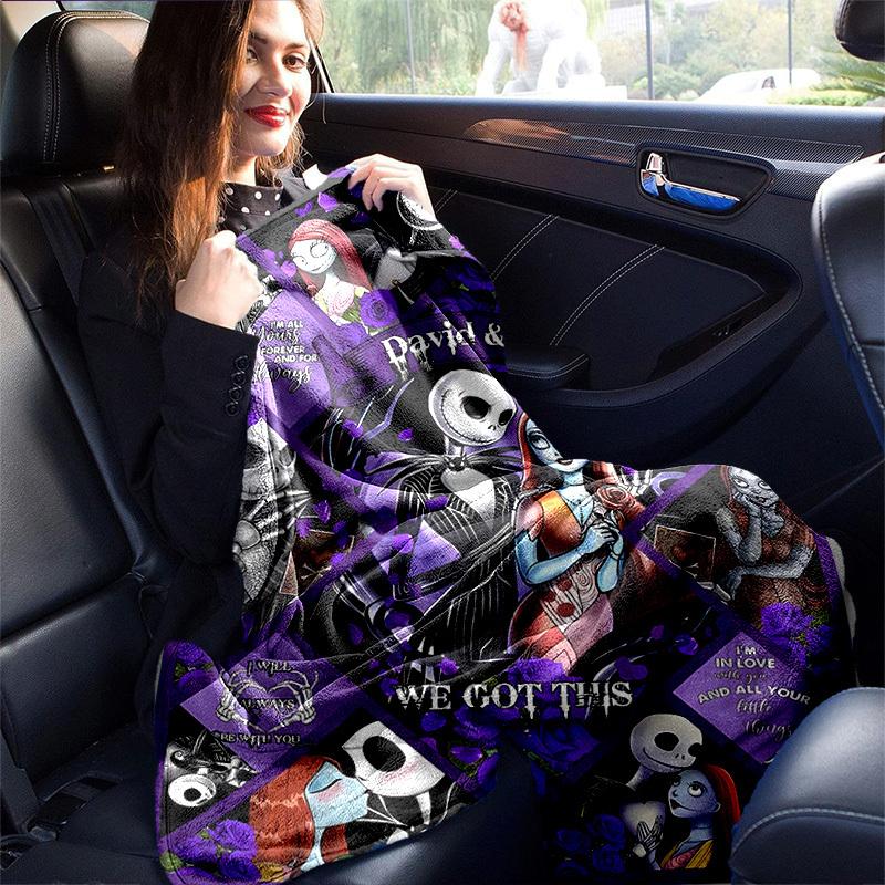 1pc, Cozy Nightmare Before Christmas Home Decor Blanket: Perfect Gift for Bedroom, Living Room, Travel, Camping, Car