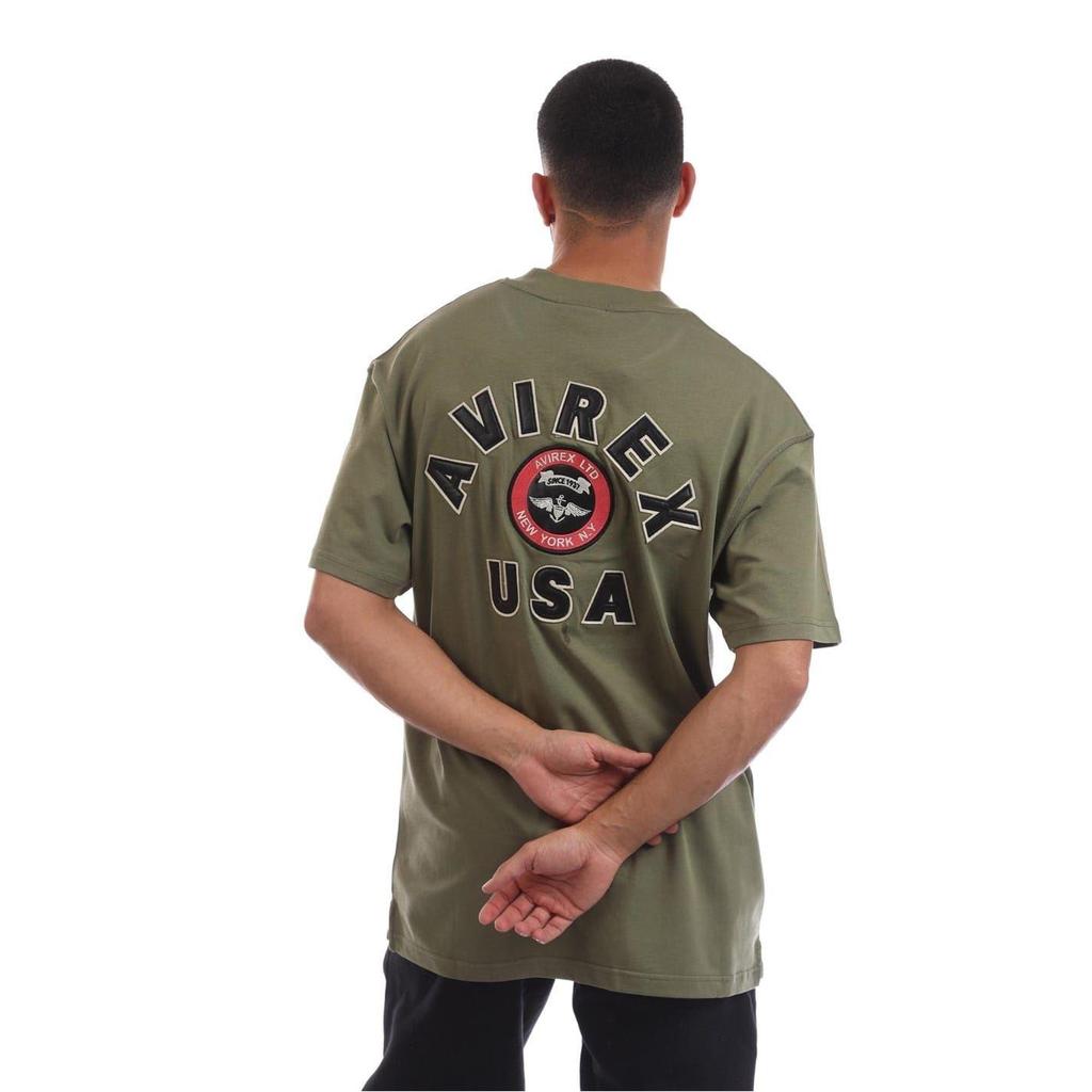 Avirex Mens Crotona Logo Oversized T-Shirt