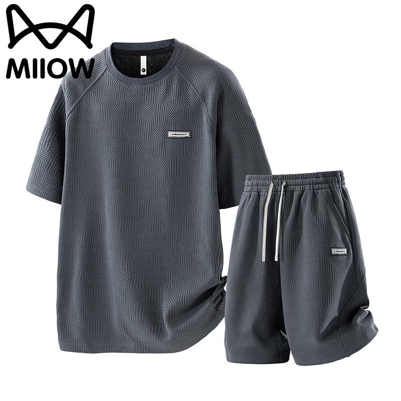 MiiOW Men's Casual T-shirt & Shorts Set
