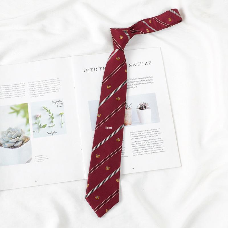 Lemon Sea Salt Plaid School Uniform Tie - Handmade Japanese Academy Style for Men & Women