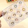 12-Grid Contact Lens Storage Box Transparent Round Portable Travel Contact Lens Case Soak Container Lenses Box For Beauty Pupil