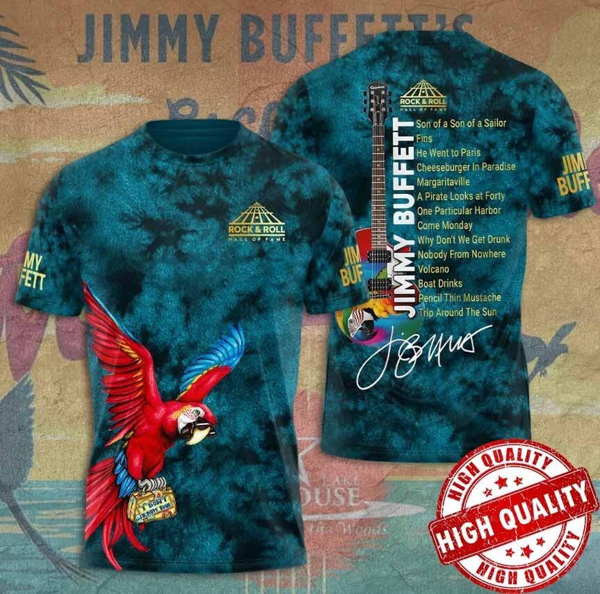 Jimmy Buffett 1946 2023 Signature Memorial 3D AOP Shirt Unisex S-5XL 1R229 XL