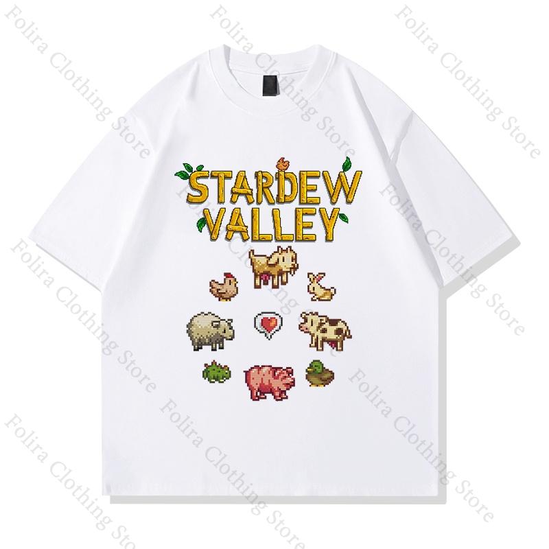 

Game Stardew Valley Cute Print Tshirt Unisex Women Summer Tops Cute Printing Short Sleeve Tee Oneck T Shirts Women Unisex Clothing S