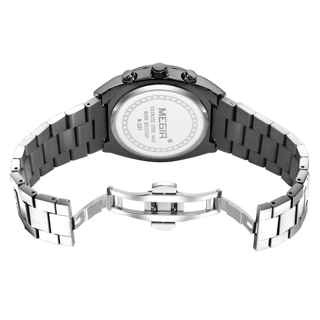 MEGIR Quartz Watches for Men Luxury Casual Business Wristwatch with Chronograph Waterproof Luminous Auto Date Reloj Hombre 2225