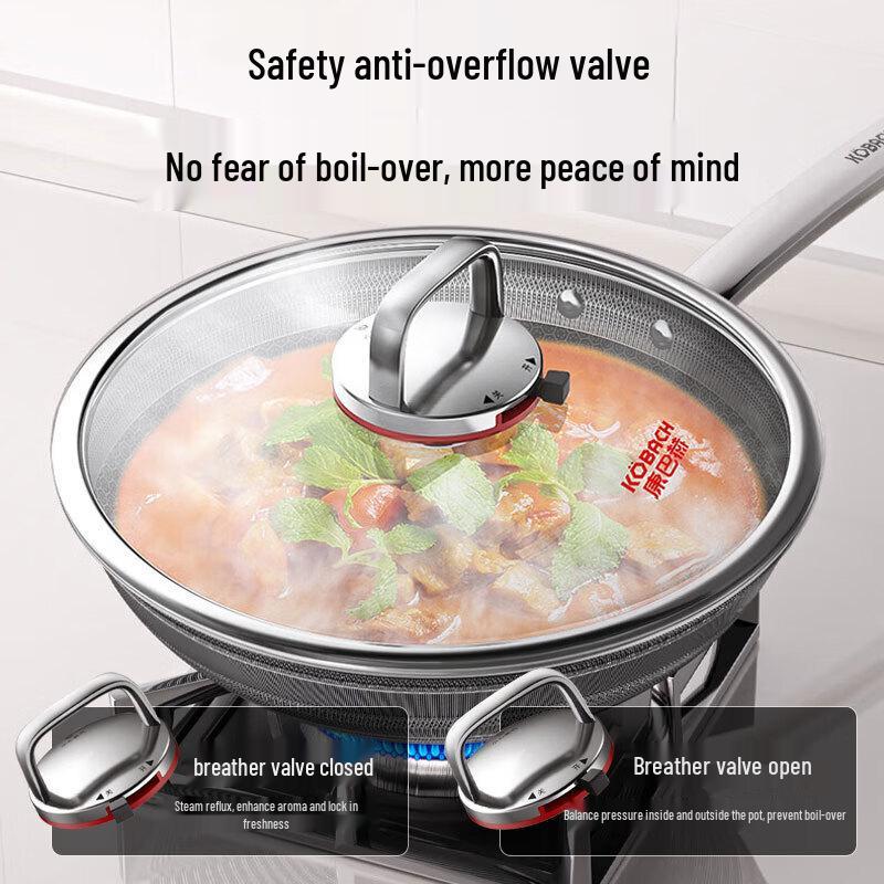 KBH Sixth Generation Double Honeycomb Wok 30cm
