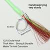 1PC Luminous Deep Sea Sabiki Rig Hapuka Grouper Cod Fishing Lure with Flasher & Tuna Circle Hook Saltwater Hand Tied Rig