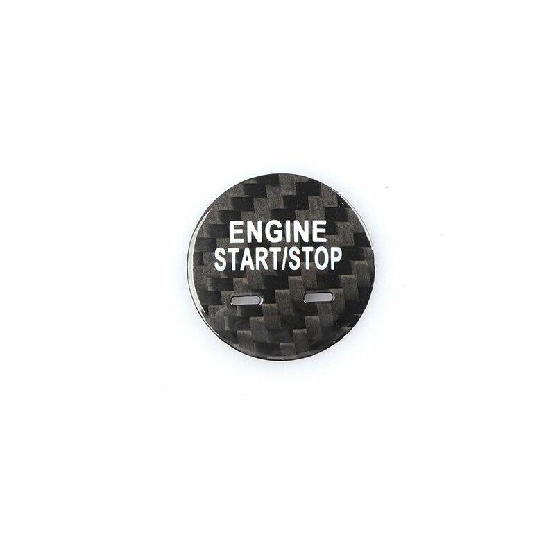 Start Button Ignition Switch Cover Trim Real Carbon Fiber For Cadillac XT5 16-20