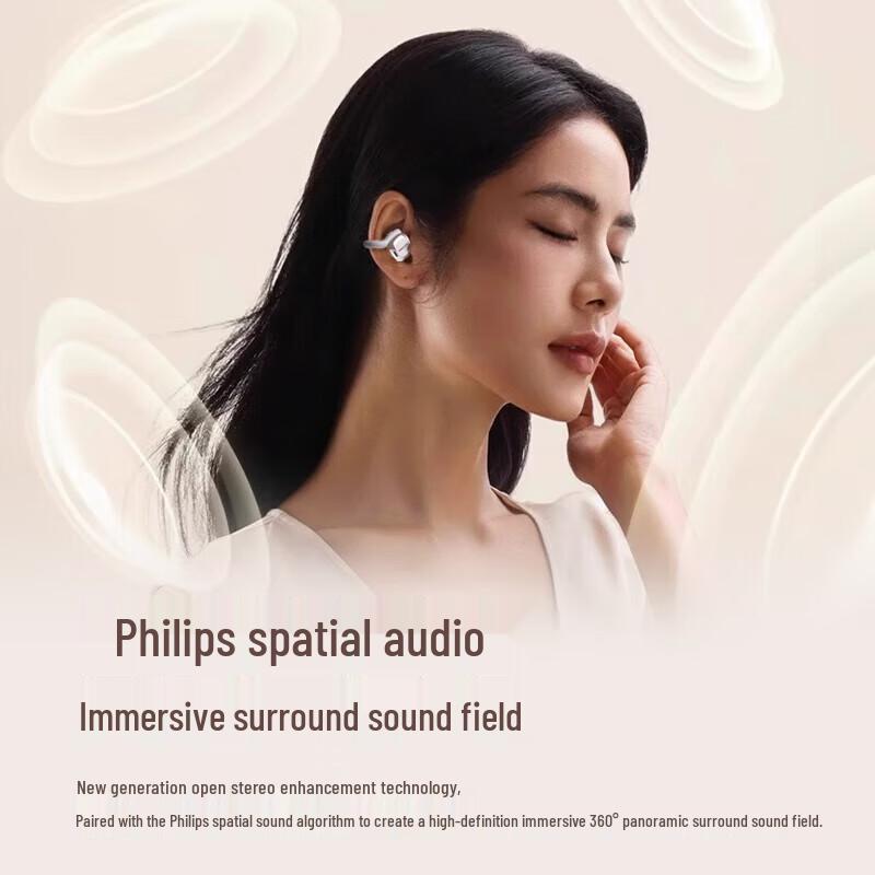 Philips Open-Ear Clip-On True Wireless Bluetooth Headphones