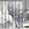 Modern Gradient Marble Shower Curtain