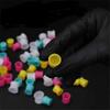 300 Pcs Disposable Silicone Tattoo Ink Cups Color Cup With Base Pigment Holder Container Cap Tattoo Accessory For Tattoo Ink